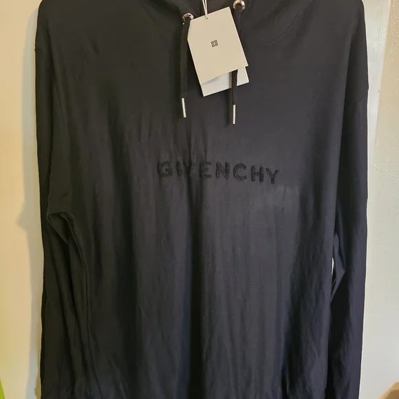 Givenchy Black Hoodie with Logo On Back